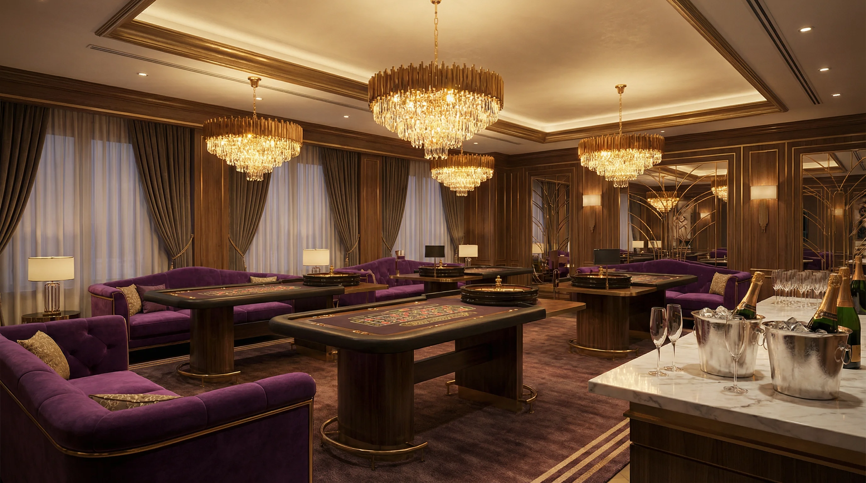 Sala VIP luxuosa do cassino hh55bet